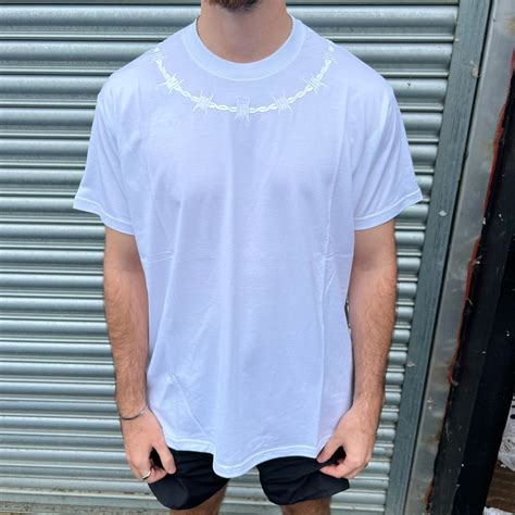 givenchy white barbed wire embroidery|Givenchy Embroidered Barbed Wire T.